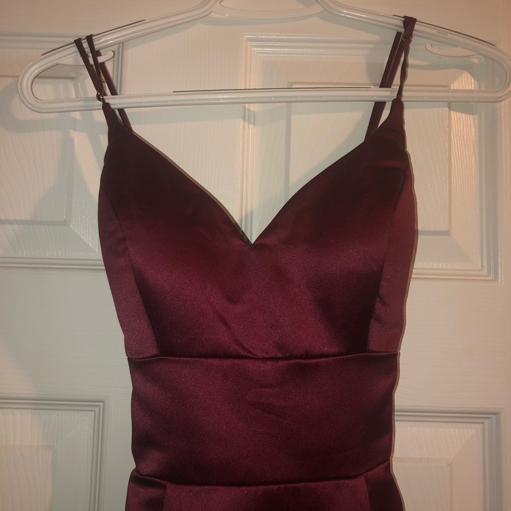 Maroon Camille La Vie Prom Dress